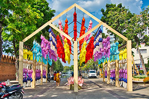 Décorations et préparation de Loy Krathong